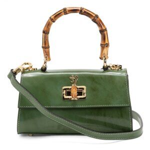 SOLD OUT PRATESI Made In Italy Patent Leather Turn Lock Satchel